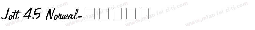 Jott 45 Normal字体转换